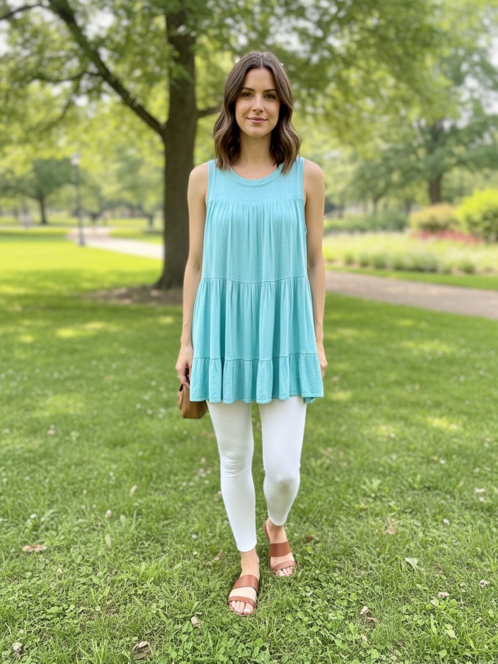 indigo soul Aqua-Turquoise Casual Sleeveless Dress